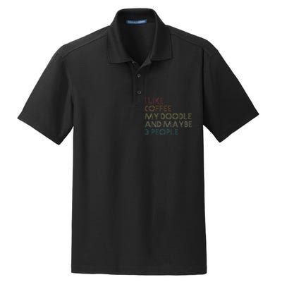 Goldendoodle Dog Owner Coffee Lovers Gift Vintage Retro Dry Zone Grid Polo