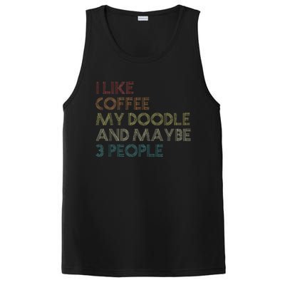 Goldendoodle Dog Owner Coffee Lovers Gift Vintage Retro PosiCharge Competitor Tank