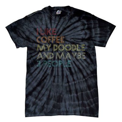 Goldendoodle Dog Owner Coffee Lovers Gift Vintage Retro Tie-Dye T-Shirt