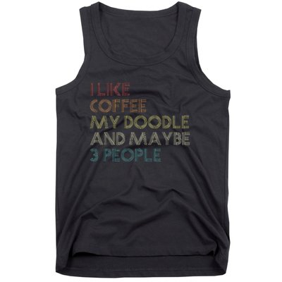 Goldendoodle Dog Owner Coffee Lovers Gift Vintage Retro Tank Top