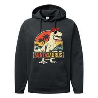 Granny Dinosaur Of The Birthdaymatching Family Long Sleeve Performance Fleece Hoodie