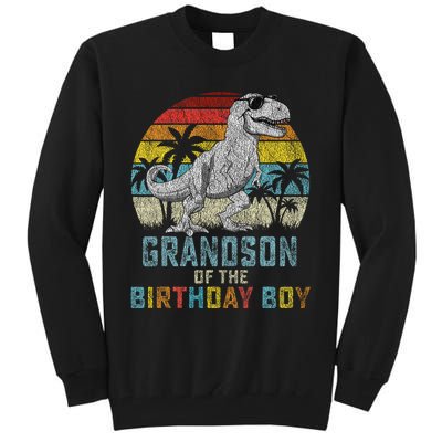 Grandson Dinosaur Of The Birthday Matching Family Tall Sweatshirt