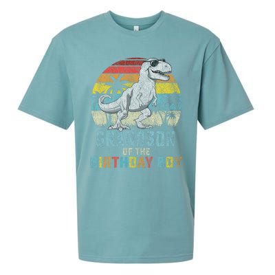 Grandson Dinosaur Of The Birthday Matching Family Sueded Cloud Jersey T-Shirt