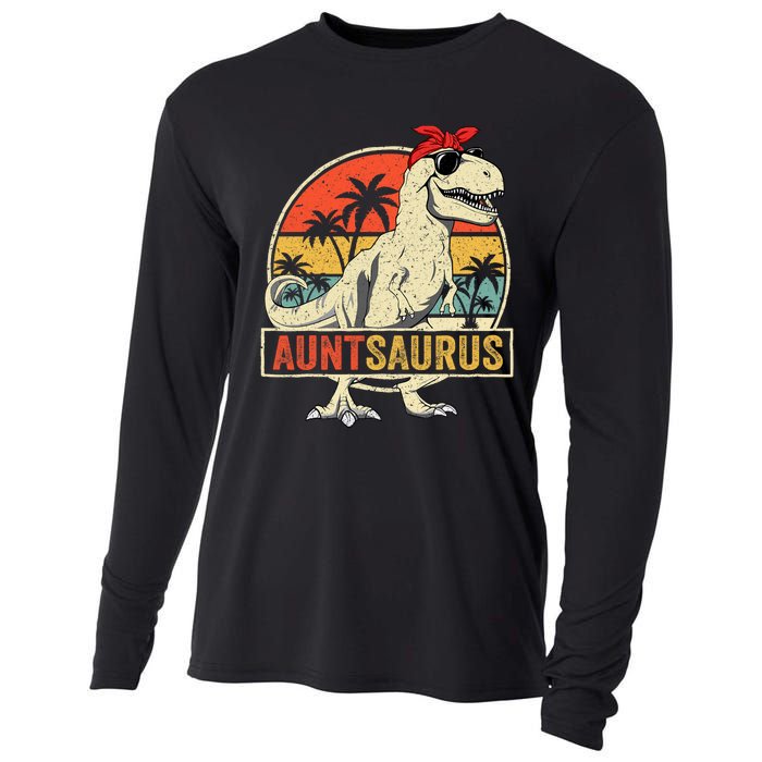 Granny Dinosaur Of The Birthday Matching Family Cooling Performance Long Sleeve Crew