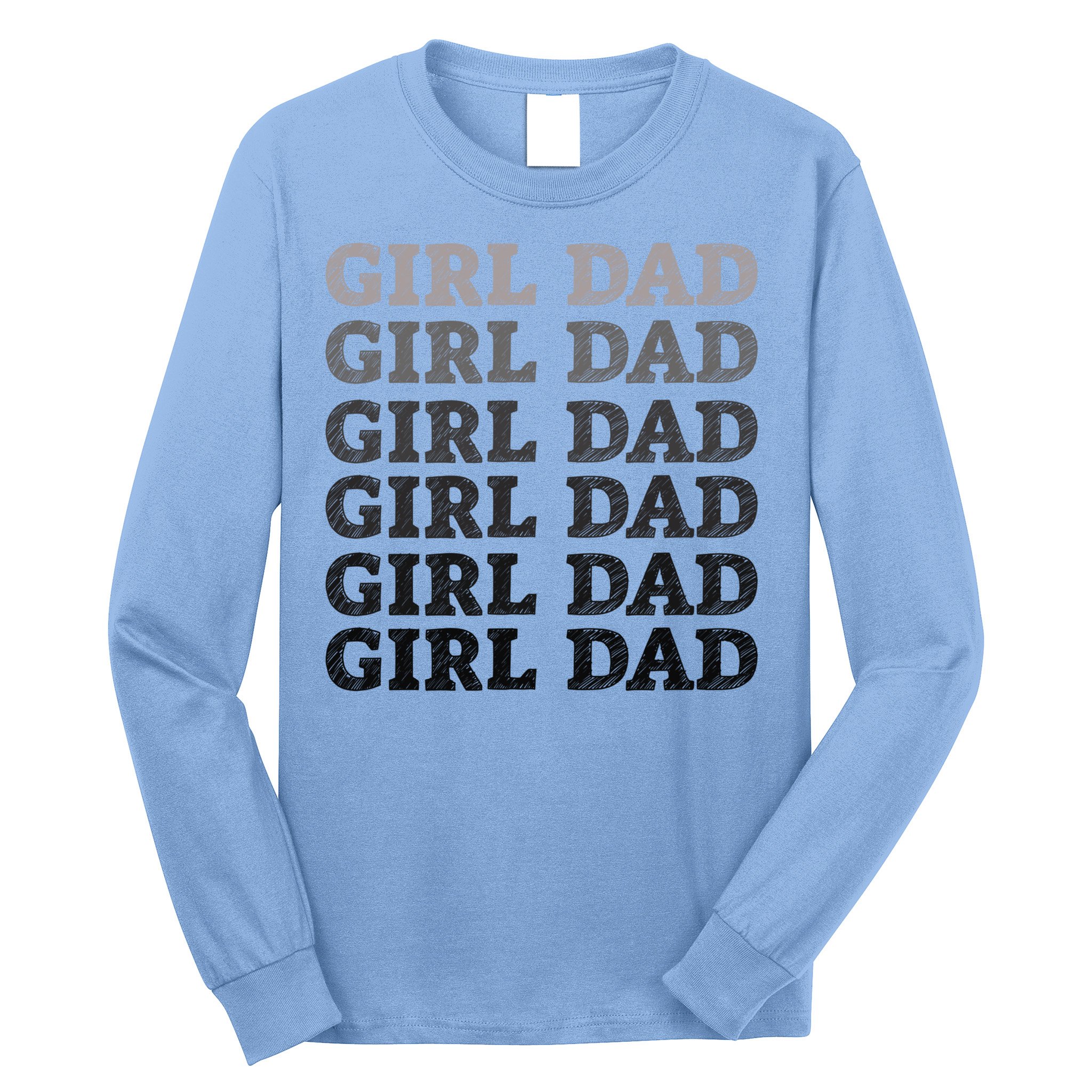 Girl Dad Outnumbered Proud New Father Gift Long Sleeve Shirt