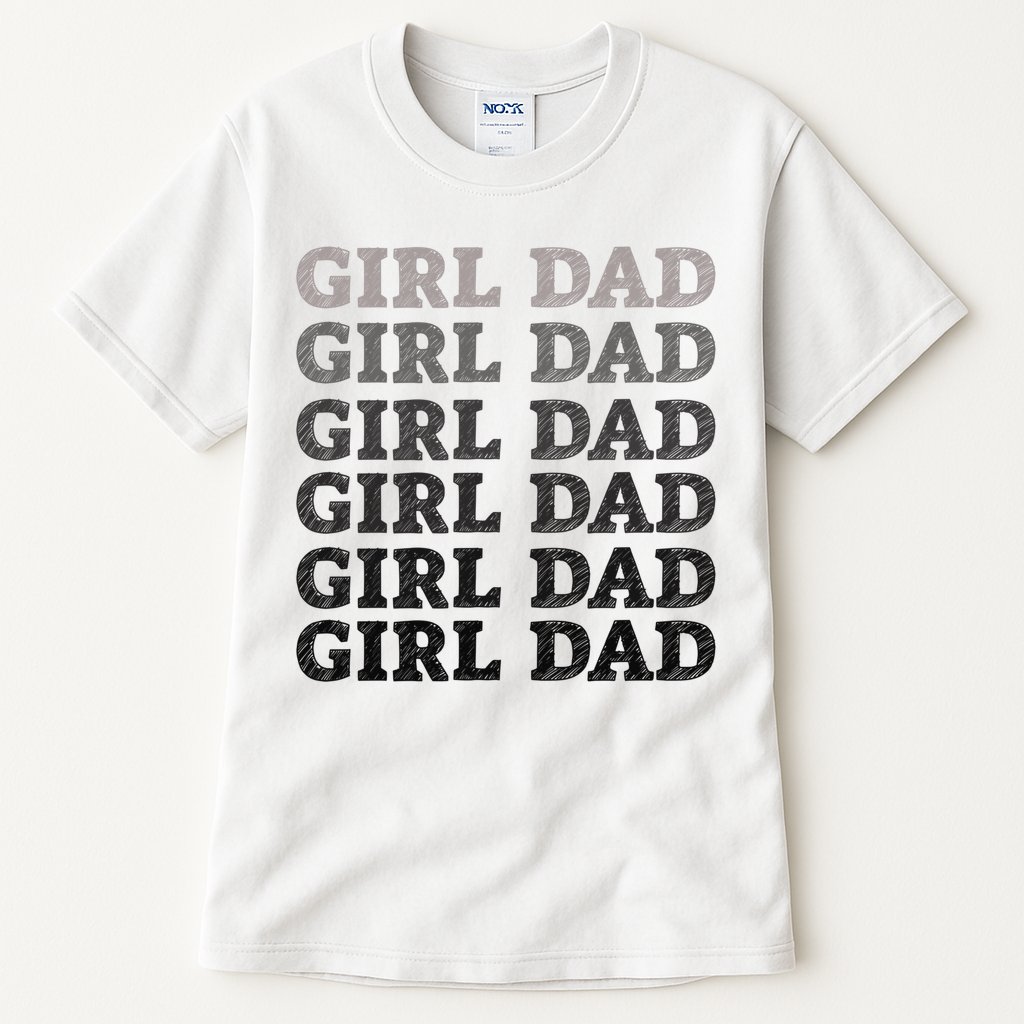 Girl Dad Outnumbered Proud New Father Gift Tall T-Shirt