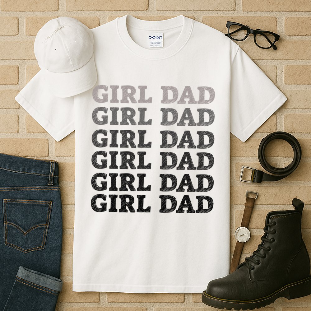 Girl Dad Outnumbered Proud New Father Gift Tall T-Shirt
