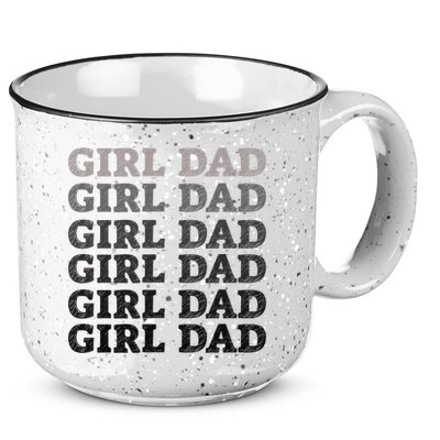 Girl Dad Outnumbered Proud New Father Gift 15oz Campfire Ceramic Mug