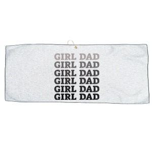 Girl Dad Outnumbered Proud New Father Gift Large Microfiber Waffle Golf Towel