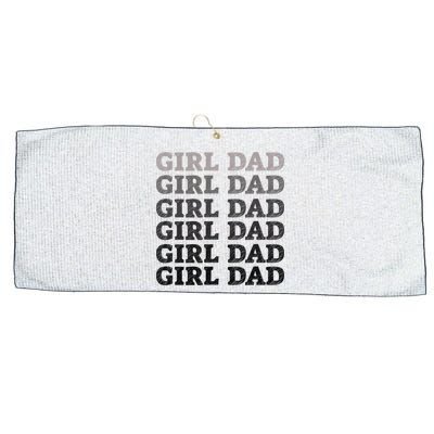 Girl Dad Outnumbered Proud New Father Gift Large Microfiber Waffle Golf Towel
