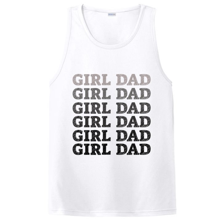 Girl Dad Outnumbered Proud New Father Gift PosiCharge Competitor Tank