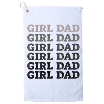 Girl Dad Outnumbered Proud New Father Gift Golf Towel