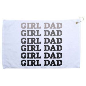 Girl Dad Outnumbered Proud New Father Gift Grommeted Golf Towel