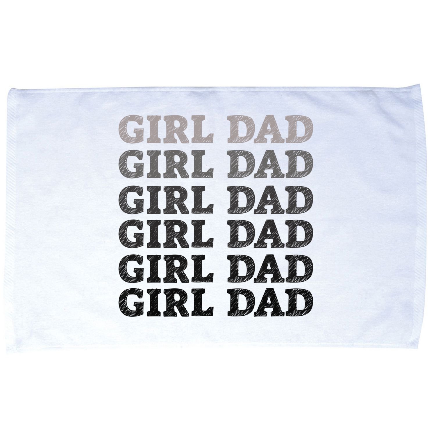Girl Dad Outnumbered Proud New Father Gift Microfiber Hand Towel