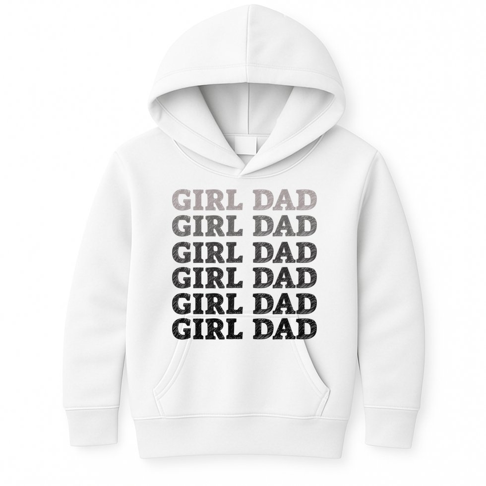 Girl Dad Outnumbered Proud New Father Gift Kids Hoodie