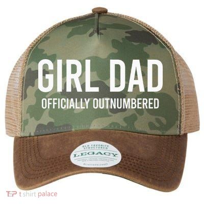 Girl Dad Officially Outnumbered Funny Legacy Tie Dye Trucker Hat