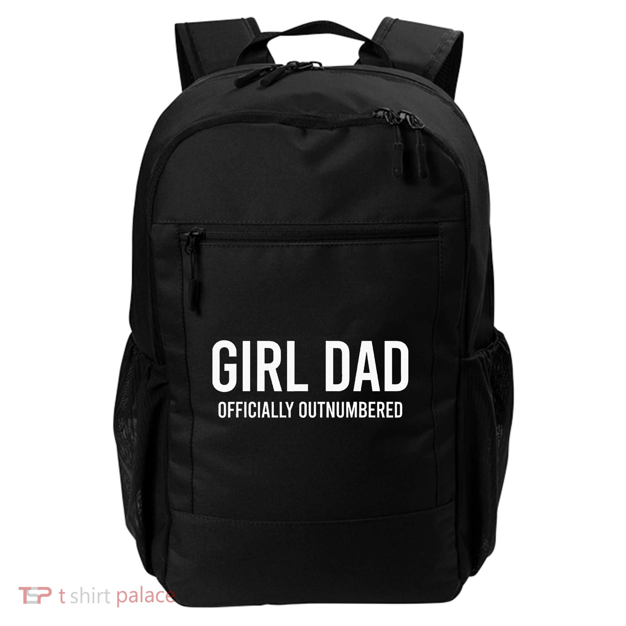 Girl Dad Officially Outnumbered Funny Backpack