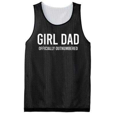 Girl Dad Officially Outnumbered Funny Mesh Reversible Basketball Jersey Tank