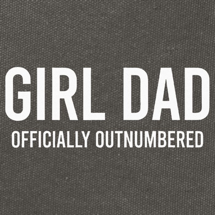 Girl Dad Officially Outnumbered Funny Cotton Canvas Backpack