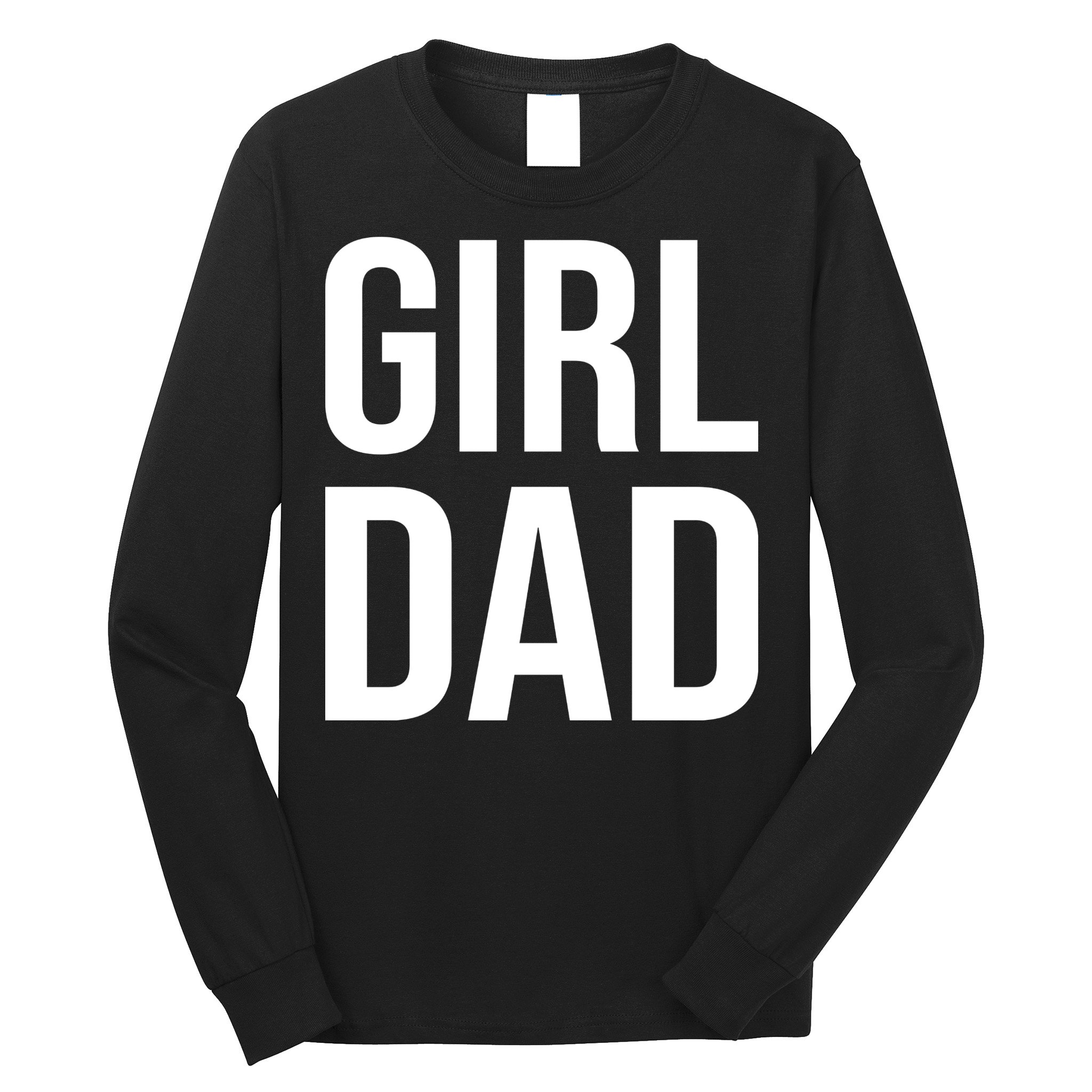 Girl Dad Pocket Print Daddy Papa Father's Day Long Sleeve Shirt