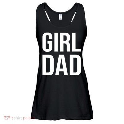 Girl Dad Pocket Print Daddy Papa Father's Day Ladies Essential Flowy Tank