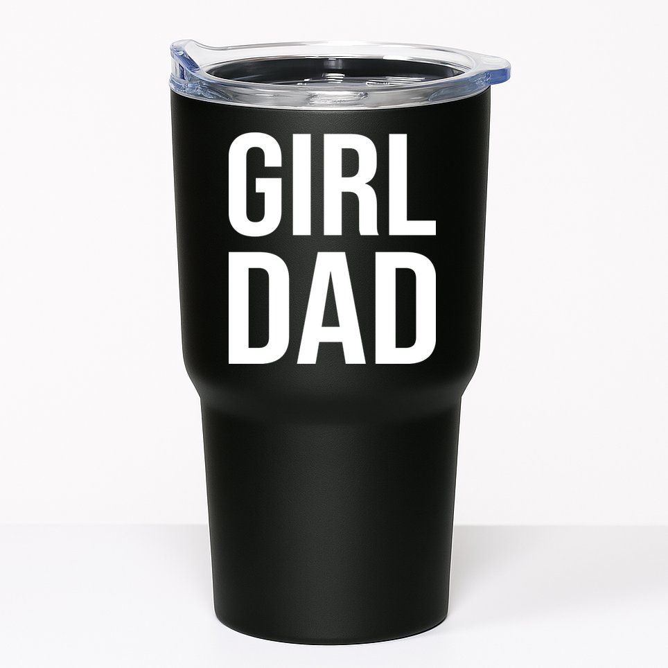 Girl Dad Pocket Print Daddy Papa Father's Day Tumbler