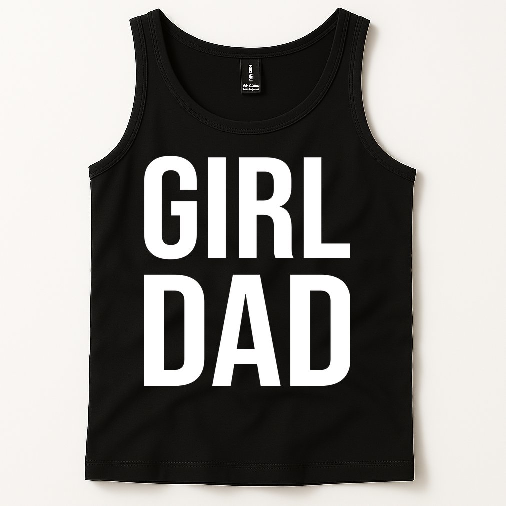Girl Dad Pocket Print Daddy Papa Father's Day Tank Top