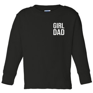 Girl Dad Pocket Print Daddy Papa Father's Day Toddler Long Sleeve Shirt