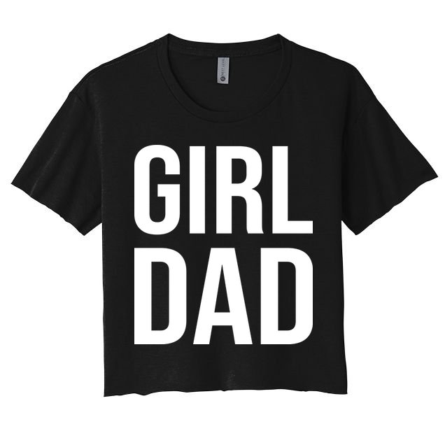 Girl Dad Pocket Print Daddy Papa Father's Day Crop Top