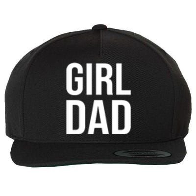 Girl Dad Pocket Print Daddy Papa Father's Day Wool Snapback Cap