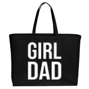 Girl Dad Pocket Print Daddy Papa Father's Day Cotton Canvas Jumbo Tote