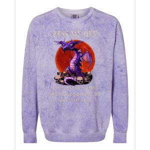 Grumpy Dragon Piss Me Off I Will Slap You So Hard Colorblast Crewneck Sweatshirt