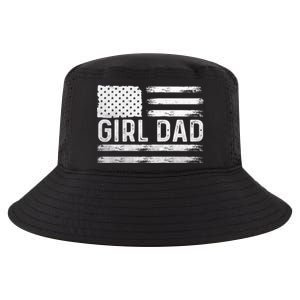 Girl Dad Proud FatherS Day Distressed Flag Apparel Cool Comfort Performance Bucket Hat