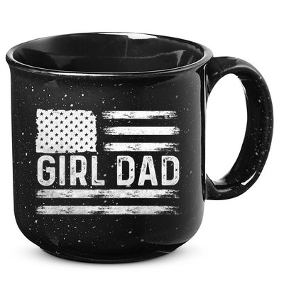 Girl Dad Proud FatherS Day Distressed Flag Apparel 15oz Campfire Ceramic Mug