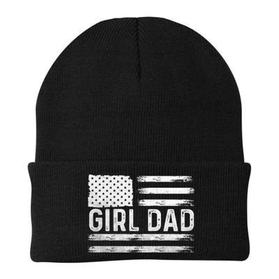 Girl Dad Proud FatherS Day Distressed Flag Apparel Beanie