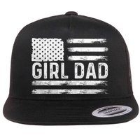 Girl Dad Proud FatherS Day Distressed Flag Apparel Flatbill Hat