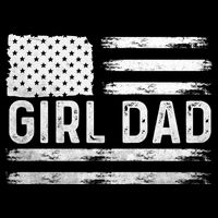 Girl Dad Proud FatherS Day Distressed Flag Apparel Flatbill Hat