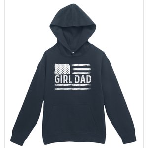 Girl Dad Proud FatherS Day Distressed Flag Apparel Urban Pullover Hoodie