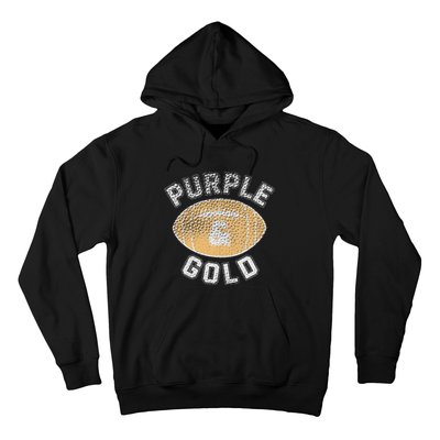 Game Day Purple And Gold Football Group High School Hoodie