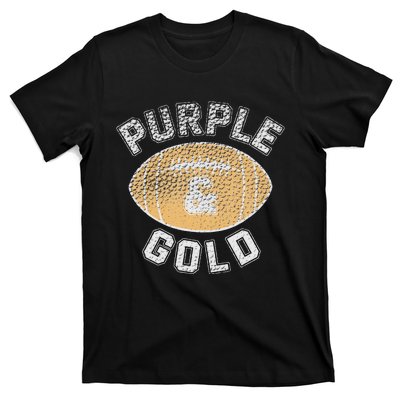 Game Day Purple And Gold Football Group High School T-Shirt