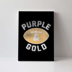 Game Day Purple And Gold Football Group High School Canvas