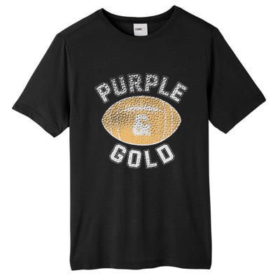 Game Day Purple And Gold Football Group High School Tall Fusion ChromaSoft Performance T-Shirt