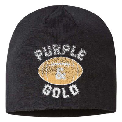 Game Day Purple And Gold Football Group High School Sustainable Beanie