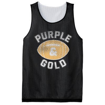 Game Day Purple And Gold Football Group High School Mesh Reversible Basketball Jersey Tank