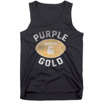 Game Day Purple And Gold Football Group High School Tank Top