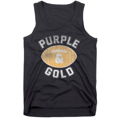 Game Day Purple And Gold Football Group High School Tank Top