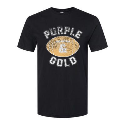 Game Day Purple And Gold Football Group High School Softstyle CVC T-Shirt