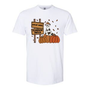 Great Dane Pumpkin Patch Dog Lovers Thanksgiving Halloween Gift Softstyle CVC T-Shirt