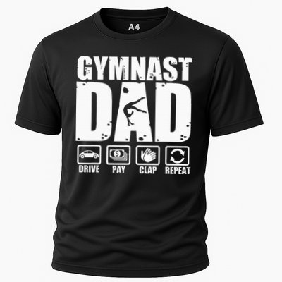 Gymnast Dad Proud Gymnastics Father Humor Performance Shirt