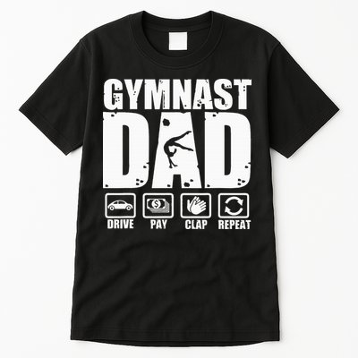 Gymnast Dad Proud Gymnastics Father Humor Tall T-Shirt